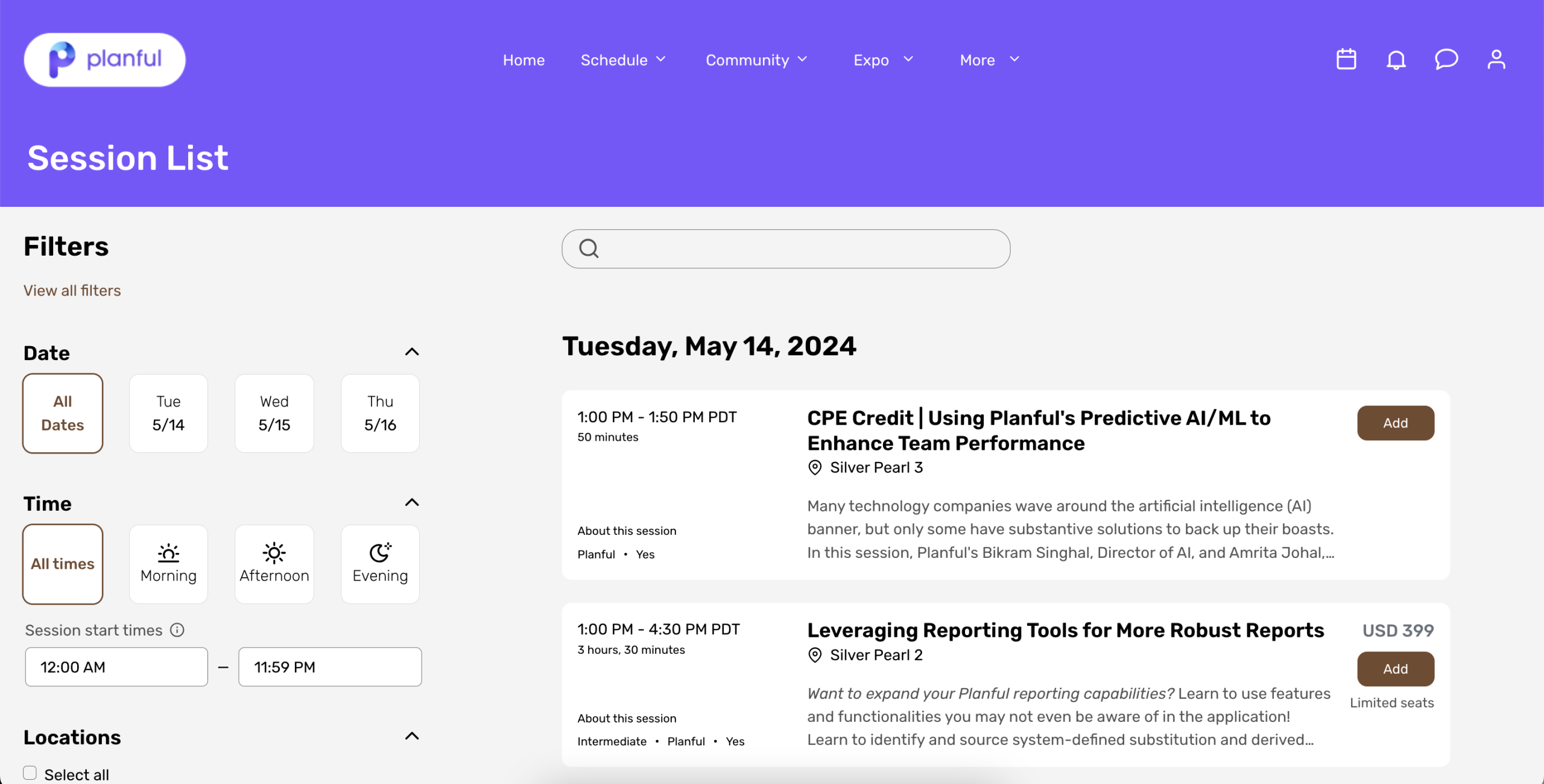 A look inside the Planful Perform24 Attendee Hub